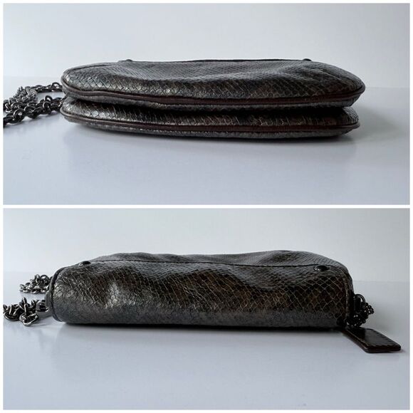 Coach Kristin Python Embossed Crossbody Bag w/ Detachable Chain Strap - Picture 9 of 16